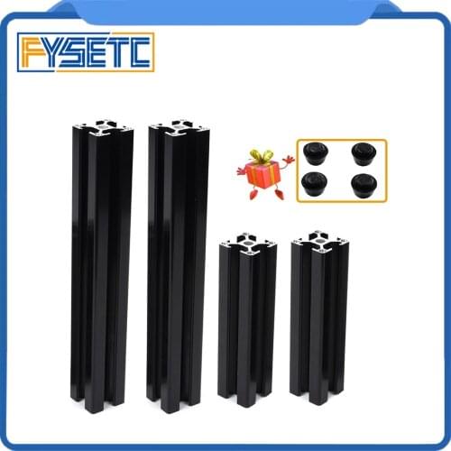 1Set Black Aluminum Profile Prusa I3 MK3 Aluminum Extrusion Profile 3030 30*30 for Haribo Edition Prusa I3 MK3 3D Printer
