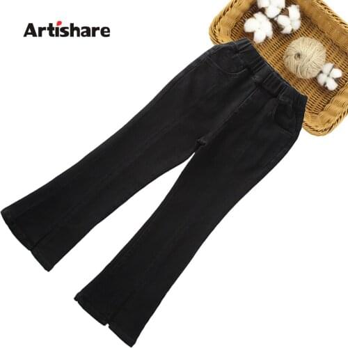 Jeans For Girls Solid Color Jeans Girls Spring Autumn Kid Jeans Casual Style Childrens Clothing 6 8 10 12 14