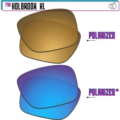 EZReplace Polarized Replacement Lenses for - Oakley Holbrook XL Sunglasses - BlueP Plus-GunmetalP