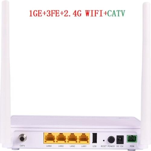 FTTH Equipment 1GE+3FE+2.4G WIFI+CATV Network Terminal English Version Router Xpon Gpon ONU Compatible With Vsol