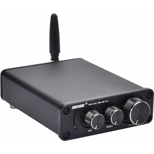 Finished BT 5.0 TPA3116 D2 HiFi Power Amplifier Desktop Amp With Treble Bass 50W+50W