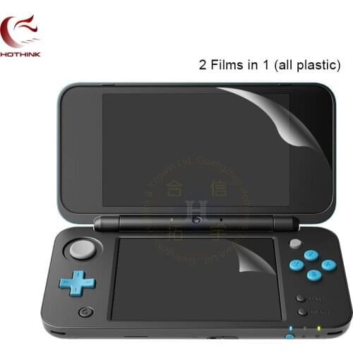 HOTHINK 2pcs/lot Top Upper Screen Protector Film + Bottom Film For Nintendo NEW 2DS XL / 2DS LL accessories