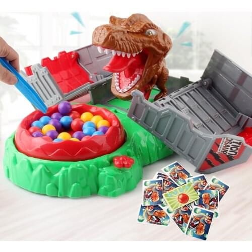 Children Cautious Dinosaur Pinching Bean Parent-child Interactive Tabletop Toy