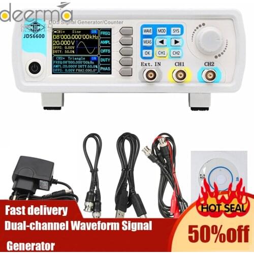 JDS6600-60M 60MHZ Dual-channel Arbitrary Waveform Signal Generator DDS Function Counter Digital Control Frequency Meter