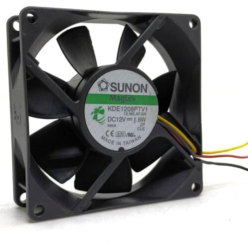 8025 12V 3-wire CPU Computer Power Supply Cases Cooling Fan KDE1208PTV1 8CM Ultra-quiet SXDOOL
