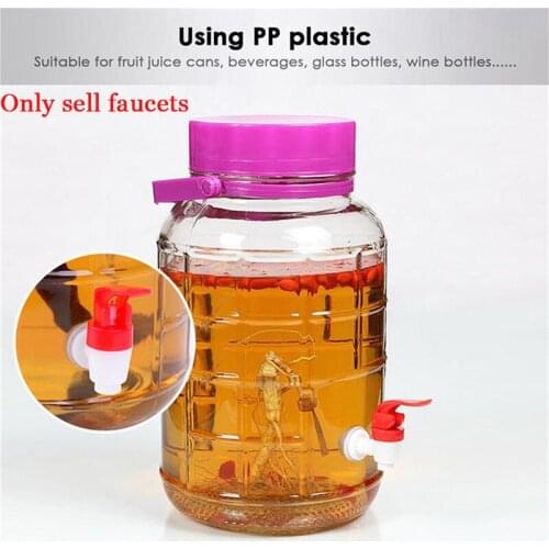 Red Glass wine/beer/drink Bottle Plastic Faucet Beer Brewing Tool Practical Kitchen Bar Accessories