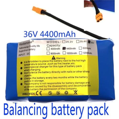 36V battery lithium-ion rechargeable battery 4400mAh lithium-ion battery for Self-balancing Fits 6.5" 7"