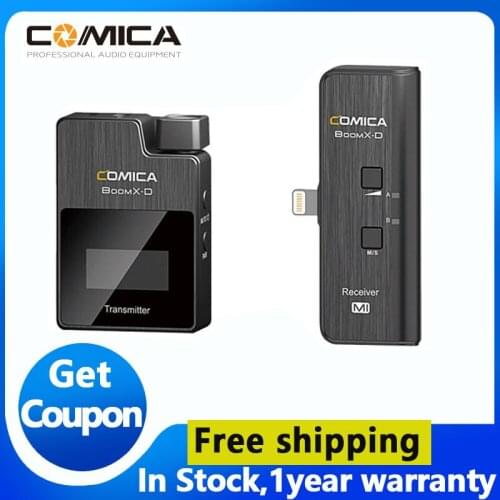 COMICA boomx-d MI1 MI2 mikrofon bezprzewodowy transmisja na żywo wywiad nagrywanie profesjonalny Lavalier dla błyskawicy dla
