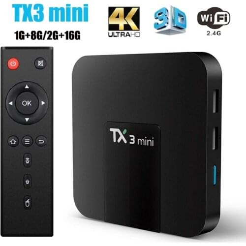 TX3 Mini Smart TV Box Android 8.1 Amlogic S905W 2G 16G 4K H.265 2.4G 5G Dual Wifi Set-Top Media Player TV Streamer Receiver