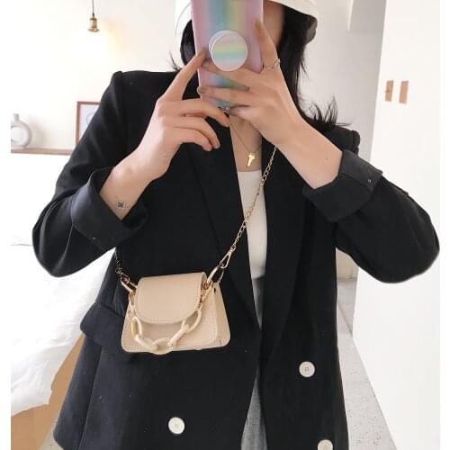 Jin Mantang Mini PU Leather Shoulder Messenger Bags For Women 2021 Fashion Chain Design Shoulder Handbags Female Crossbody Bag