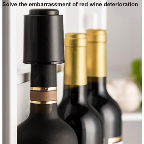 Reusable Wine Bottle Stopper Beverage Vacuum Sealer Saver with Time Scale for Fresh Keeping