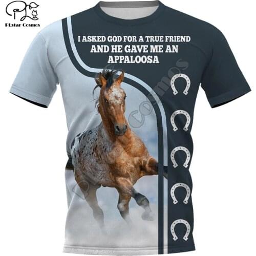 Mens women appaloosa 3d Print t shirt Summer thoroughbred Horse tshirts tees casual short sleeve tops streetwear quick dry tee