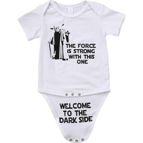 0-18M Newborn Baby Summer Clothing Letter Print Short sleeve Bodysuit Jumpsuit Baby Boy Casual Clothes One-pirces