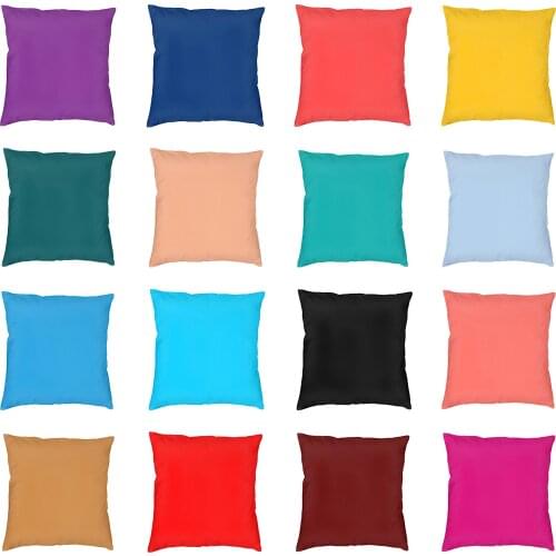 Pillowslip Festive Orange Accent Solid Color Decor Throw Pillow 100% Cotton Decor Pillow Case Home Cushion Cover 45*45cm