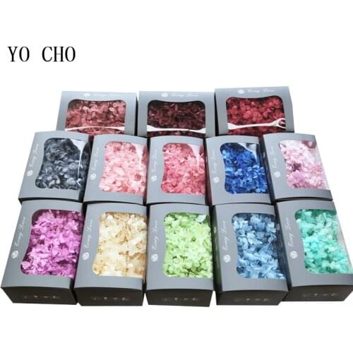 YO CHO High Quality Grade A Immortal Hydrangea Fresh Preserved Flowers Material Christmas Valentine'Day DIY Gift Box Flower Ball