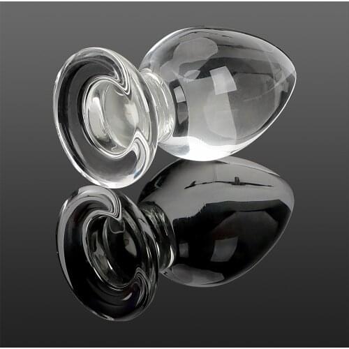 Huge Crystal Glass Anal Plug Prostate Massager Female Masturbation Sex Toys for Women Erotic Anus Expansion Stimulator Butt Plug