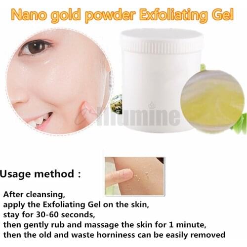Nano Gold Powder Exfoliating Gel Dead Skin Body Face Scrubs oil Removing Blackhead Cosmetics Oem1000g