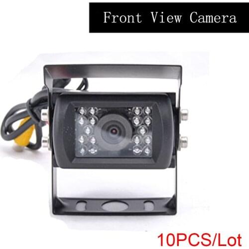 10pcs Truck Front View Forward Camera for Bus Vehicle Van Camper CarNon-Mirror Image w/o Parking Lines Waterproof Free 10M Cable