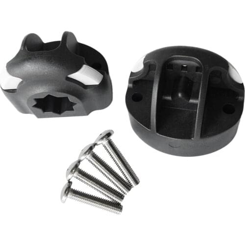 Perfeclan 2pcs Durable Nylon Kayak Boat Sea Fishing Rod Holder Semicircular Mount Base Rod Rack Bracket Tackle Kit Accessory