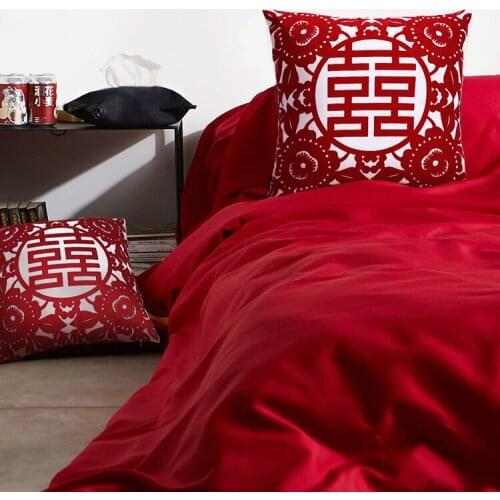 Wedding room living room chair cushion for leaning on Chinese style style pillow cute pillow chair cushion A wedding gift pillow
