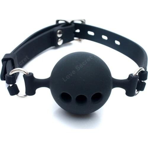 S /M Large Size Full Silicone Ball Gag for Women Adult Game Head Harness Mouth Gagged Bondage Restraints Sex Products Sex Toy
