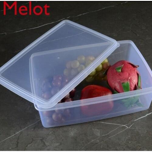 Rectangular Transparent Plastic Crisper Sealed Cold Storage Box Refrigerator Pulp Food Storage Box