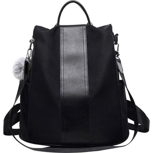 Puimentiua Backpack Women Concise Anti-theft Backpack Two-way Schoolbag Waterproof Shoulder Bag For Girls Bags Bagpack