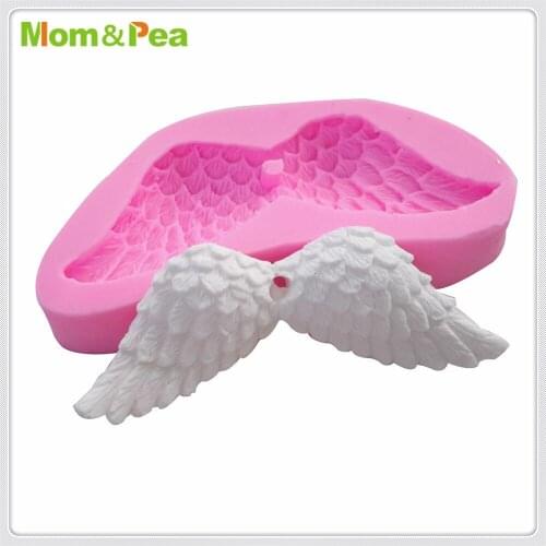 Mom&Pea MPA1822 Wing Shaped Silicone Mold Cake Decoration Fondant Cake 3D Mold Food Grade Aromatherapy Mold