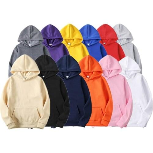 Brand Men Women Hoodie Autumn Hip Hop Streetwear Pullover Quality Sweatshirts Mens Solid Color Hoodie Male