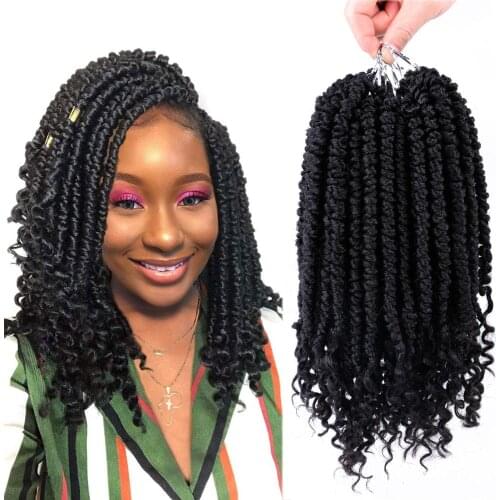 Crochet Hair Extensions Crochet Braid Hair Synthetic Twist Braiding Hair For Black Women Short 12in Spring Twist Crochet Hair