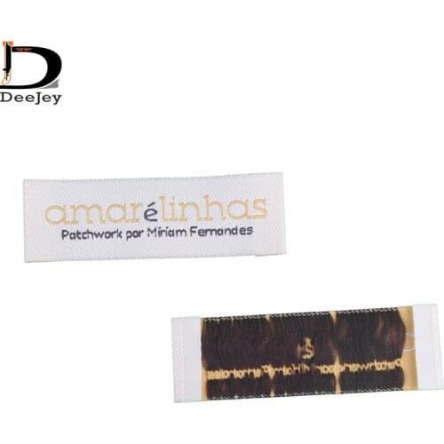 Cut and folded custom fabric Clothing labels private brand labels for clothing 1000pcs lot
