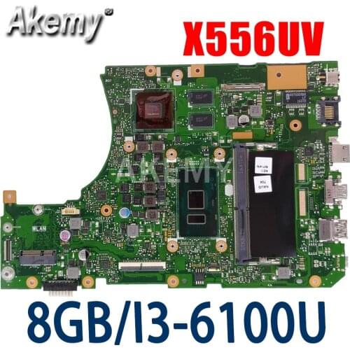 X556UV 8G/I3-6100U (V2G) DDR4 For Asus X556UJ X556UF X556UR X556UQ Mainboard Motherboard 90NB0BG0-R00040