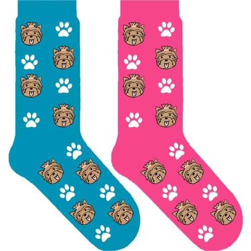 Yorkshire crew socks women kawaii dog paw socks cute yorkie Yorkshire Terrier dog themed gift novelty sox 50 pair/lot ORIGINAL