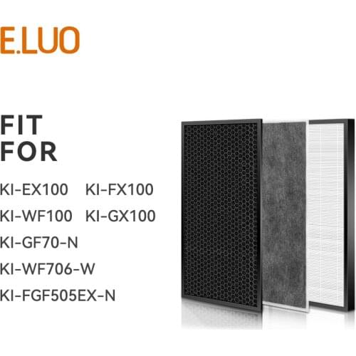 Replacement air purifier filter Hepa and Activated Carbon Formaldehy filter suit for Sharp KI-GF70-N KI-WF706 KI-FX/WF/GX/EX100