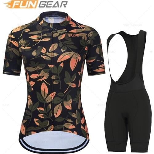 Womens Cycling Clothing MTB Short Sleeve Summer Motocross Jerseys Suit Bike Uniform Cycling Kit Macaquinho Ciclismo Feminino