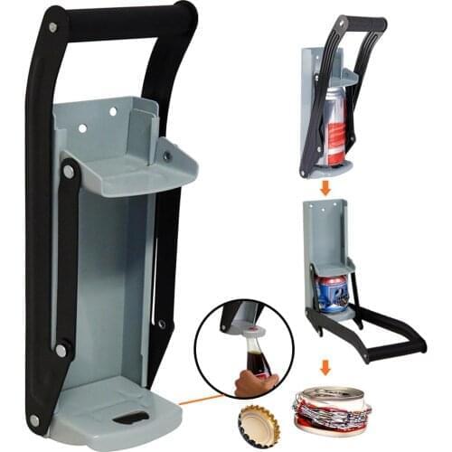 Tin Can Crusher Large Beer Wall Mounted Recycling Tool Bottle