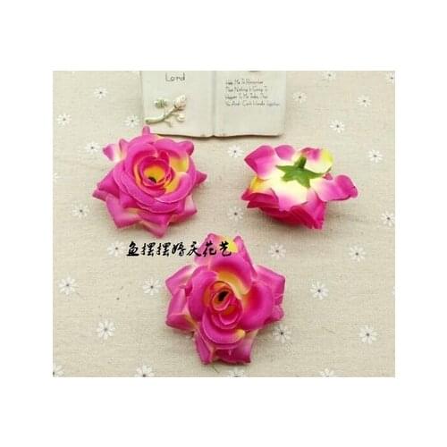 012 Home &wedding decoration artificial flowers DIY simulation flower rose head silk false flower wall arch wedding ball 6CM