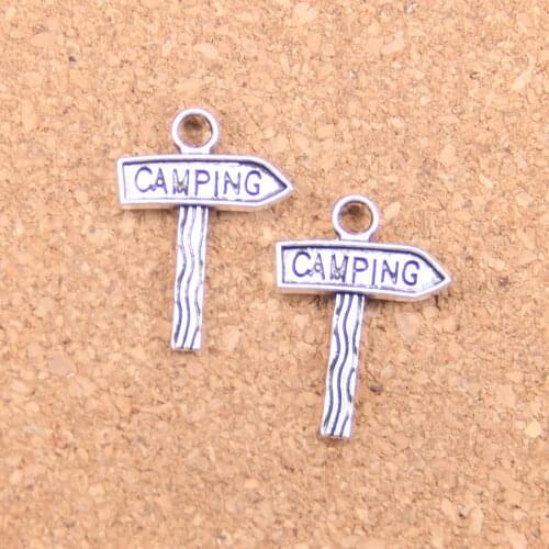 20pcs Charms signpost camping 22x18mm Antique Pendants,Vintage Tibetan Silver Jewelry,DIY for bracelet necklace
