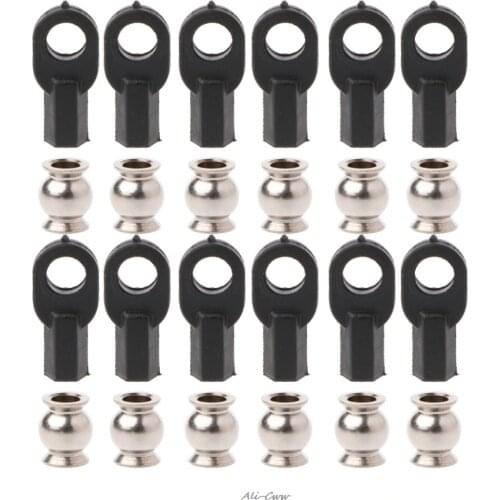 12Pcs/set for M3/M4 Size 5347 Delta Buckle Ball Caps Paralleled Carbon Rod Joints For 3D Printer Printing Accessories