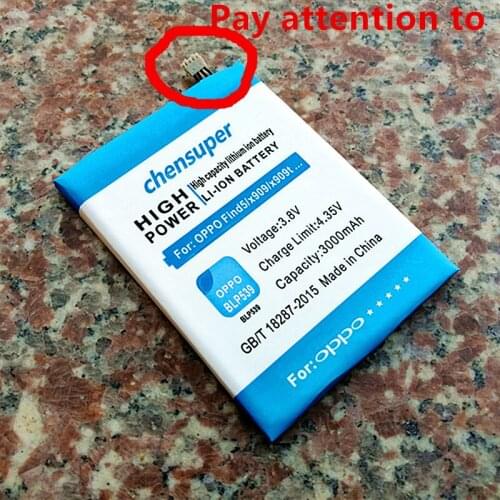 3.8V 3000mAh BLP539 Old Version For OPPO X909 X909T Find5 Battery hfy