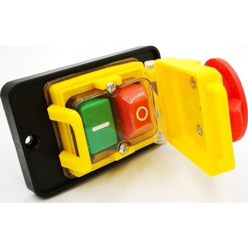 CK5 AC250V 4-Pin Start Stop No Volt Release Push Button Switch Common to woodshop and Metalwork Machines