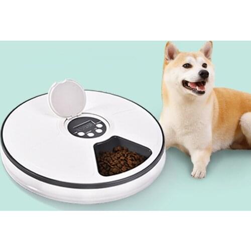 Automatic Pet Feeder Timing Feeder 6 Meals 6 Grids Cat Dog Electric Dry Food Dispenser Dish Feed 24 Hours Timer Pet Supplies