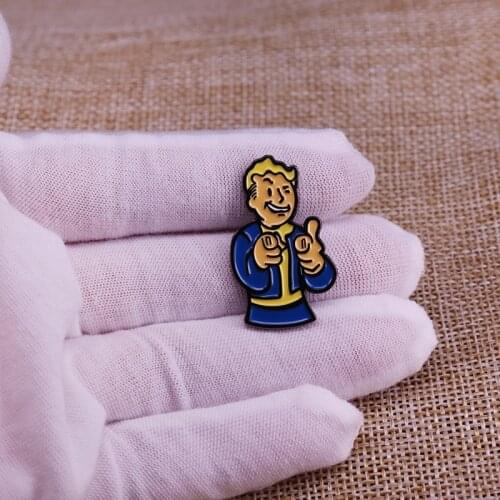 Fallout 4 Vault Boy Character Enamel Pin cosplay game brooch