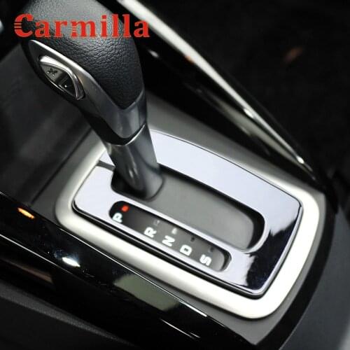 Car Gear Head Panel Decorative Trim Cover Shift Knob Stickers Fit for Ford Fiesta AT LHD 2009 2010 2011 2012 2013 Accessories