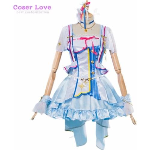 THE IDOL Girls Go Just Go! Go To Paradise Hoshino Yumemi Ohtsuki Yui Karen Hojo Sato Shin Cosplay Costume Halloween Christmas