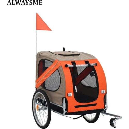 ALWAYSME 2 Wheels Bike Pet Dog Trailer Stroller Push Carts Trolley,Fits Less Than 35KGS Pet Dog