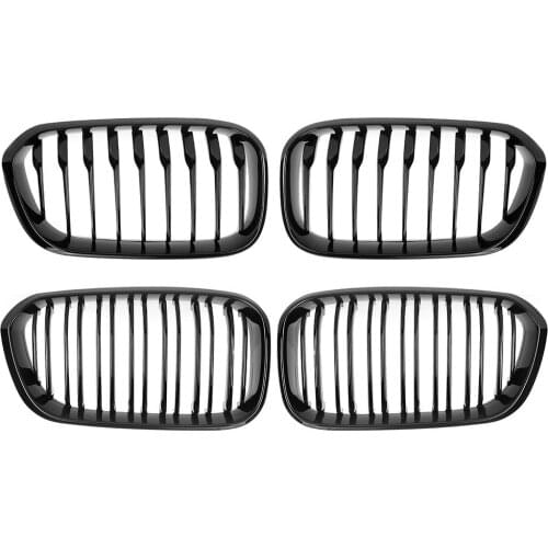 Hot Sale Kidney Grilles Classic Delicate 1 Pair Glossy Black Front Kidney Grill Grilles for BMW 1 Series F20 LCI 15-16