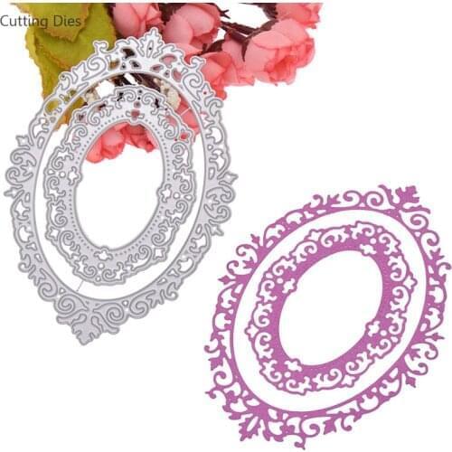 2019 Big Double Circle Design Metal Cutting Dies Stencils For Card Making Decorative Embossing Dies Stamps DIY Home Decoration