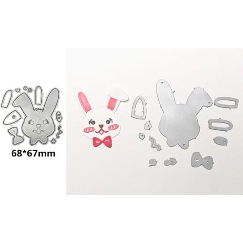 Lovely Rabbit Set Five Senses Bow Decoratio Metal Cutting Dies Scrapbooking Album Paper DIY Cards Crafts Embossing Cut Dies 2019