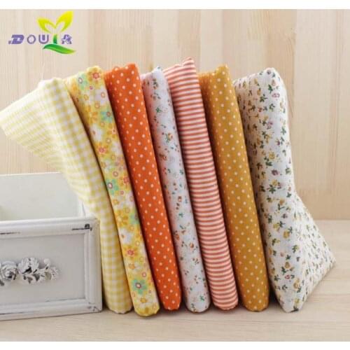 Yellow cloth set width 150CM DIY manual quilting fabrics 50X50CM